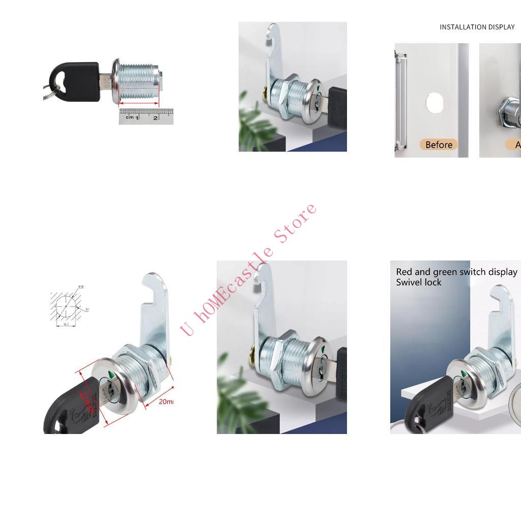 Furniture Hardware Latch - 63HF 2セット引き出しカムロックセキュリティキャビネットロックキー付きオフィスデスクレターボックス用