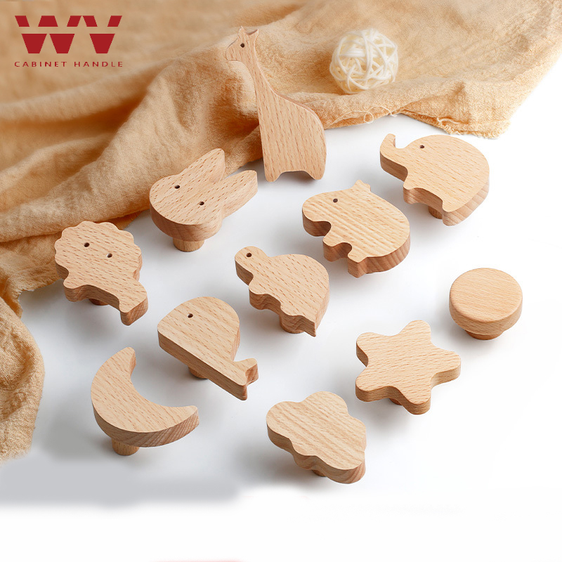 Furniture Hardware Drawer Pulls - Wv-木製の動物のドアハンドル、家具のハンドル、キャビネット、美容院、引き出し、ドアノブ、キッチン食器棚、ワードローブ キャビネット ドレッサー シフトノブ 家具 キャビネット収納