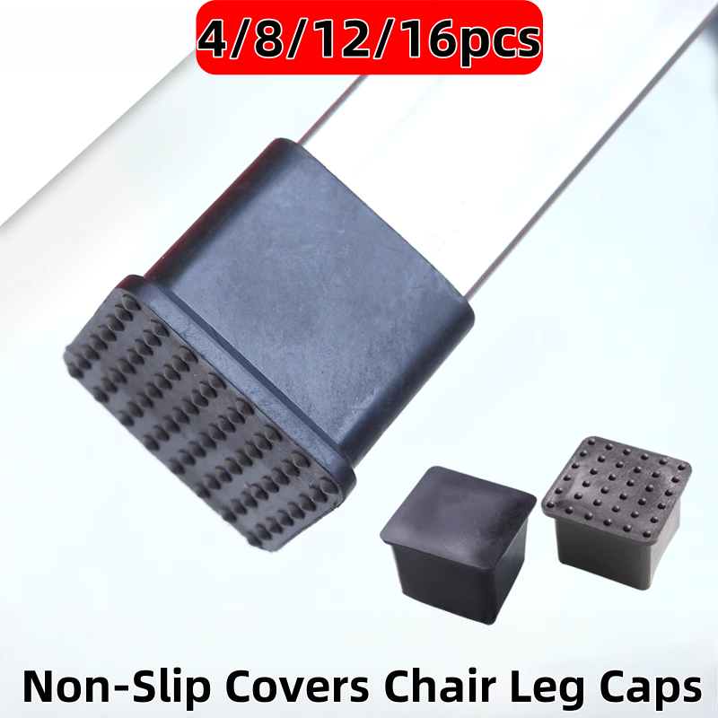 Furniture Hardware Legs - 4-16 個ノンスリップ椅子脚キャップゴム正方形床テーブル足カバー靴下パイププラグ家具レベリングフィート床プロテクター