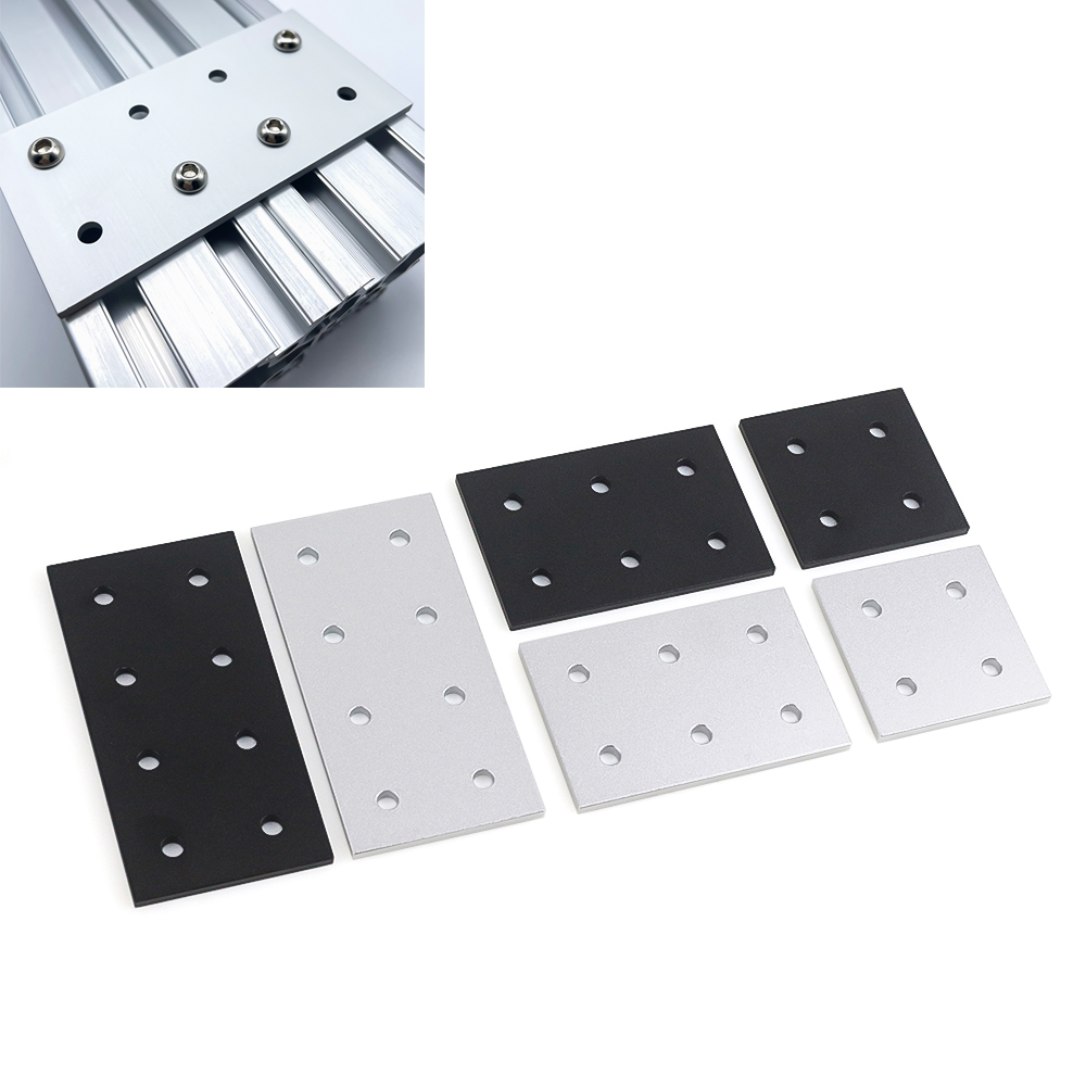 Joint Connector Bracket - 4 個のアルミプロファイル接合ストリッププレートコネクタ 6060 4/6/8 穴ファスナージョイントブラケット CNC