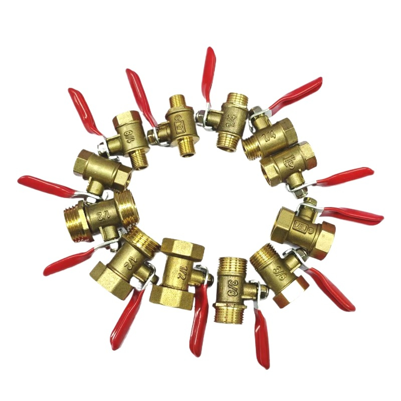 Joint Connector Bracket - 1/8インチ 1/4インチ 3/8インチ 1/2インチ 真鍮製小型ボールバルブ メス/オスネジ