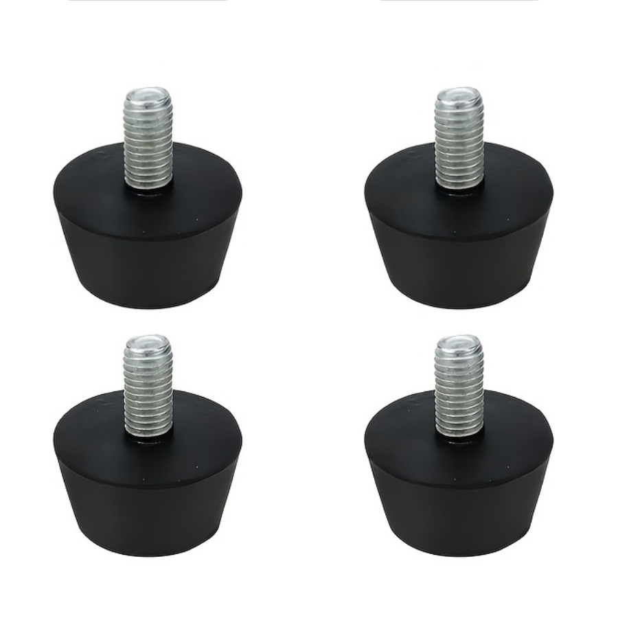 Furniture Hardware Legs - 4 個のゴム製調節可能な足パッド、ネジ付きテーブルチェア Balck レベリングフットパッド家具の脚耐衝撃保護