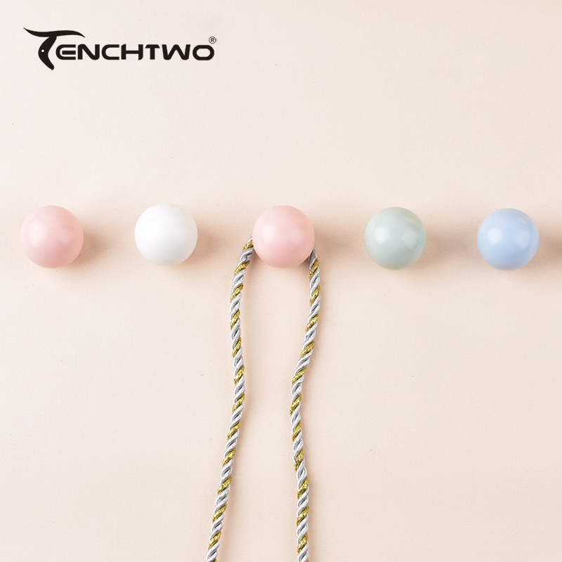 家庭用の丸いセラミック壁フック,衣服ハンガー,鍵,帽子,バッ - Furniture Hardware Latch のレビューと価格