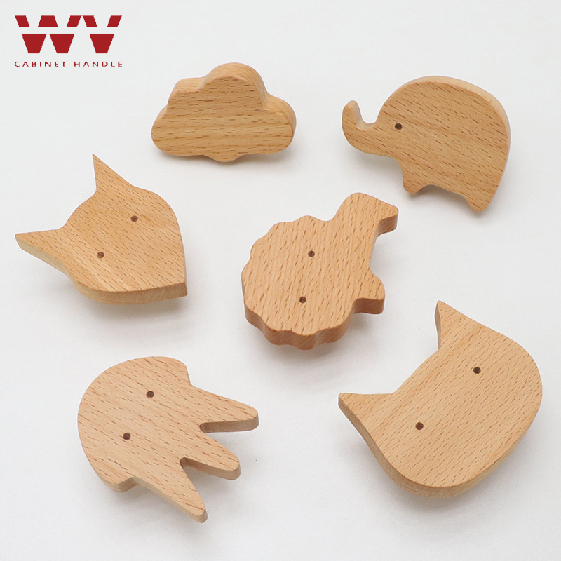 Wv-木製の動物のドアハンドル、家具のハンドル、キャビネット - Furniture Hardware Drawer Pulls のレビューと価格