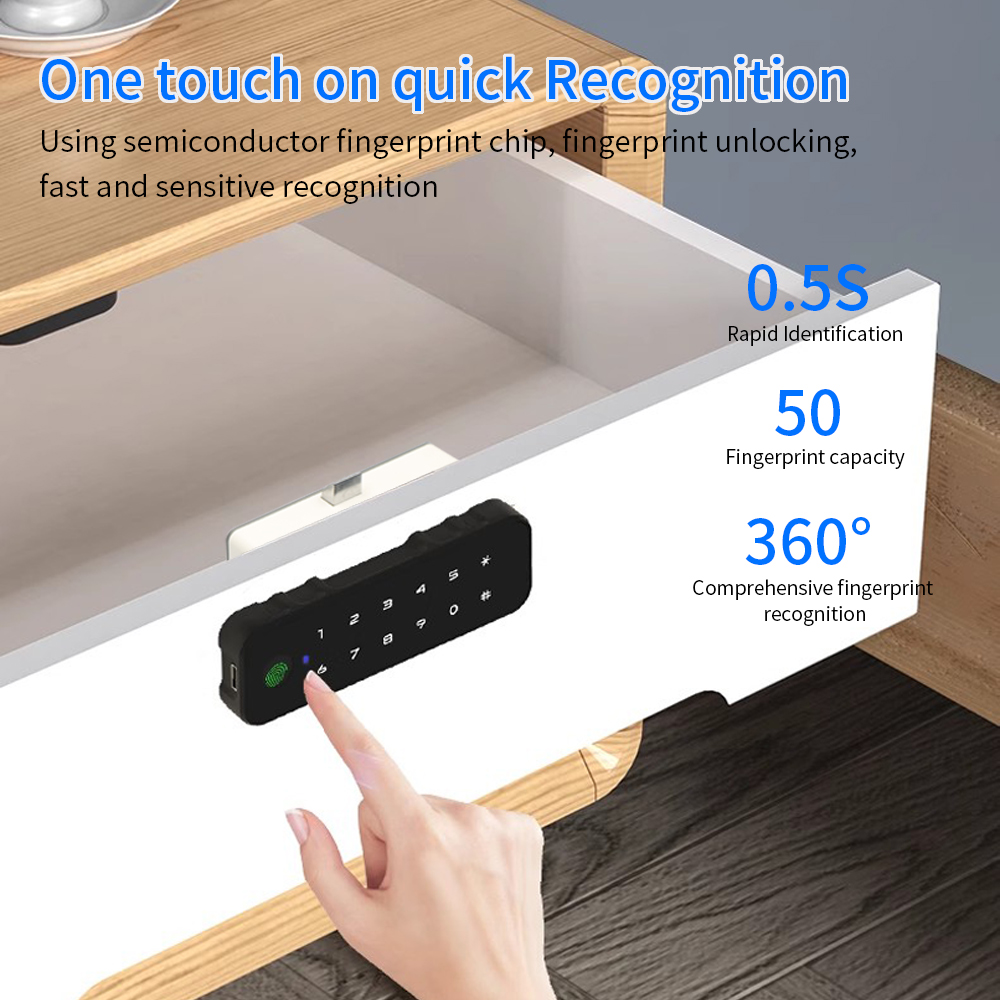 Tuya Bluetooth スマート木製キャビネット指紋ロ - Furniture Hardware Latch のレビューと価格