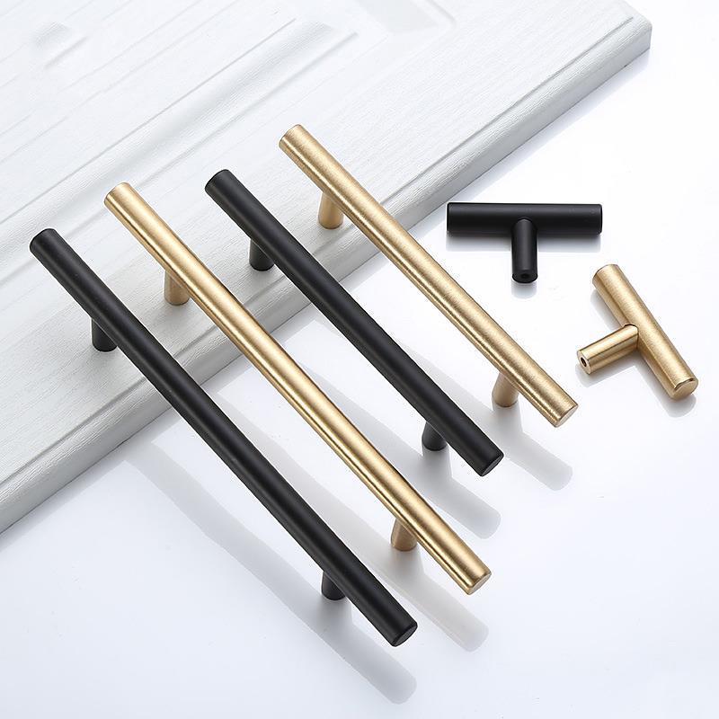 モダンなゴールドつや消しストレート食器棚ハンドルノブステンレ - Furniture Hardware Drawer Pulls のレビューと価格