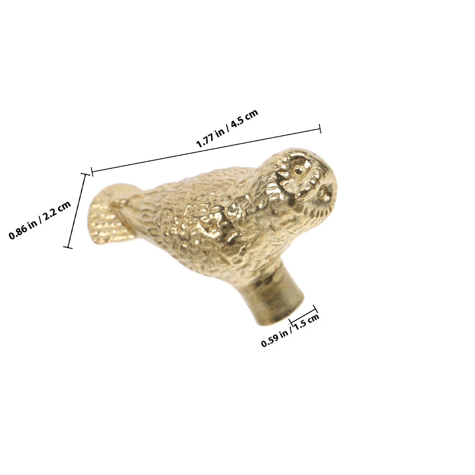 真鍮製フクロウ型キャビネット取っ手2個セット、ヴィンテージ装 - Unique Furniture Hardware Pulls のレビューと価格