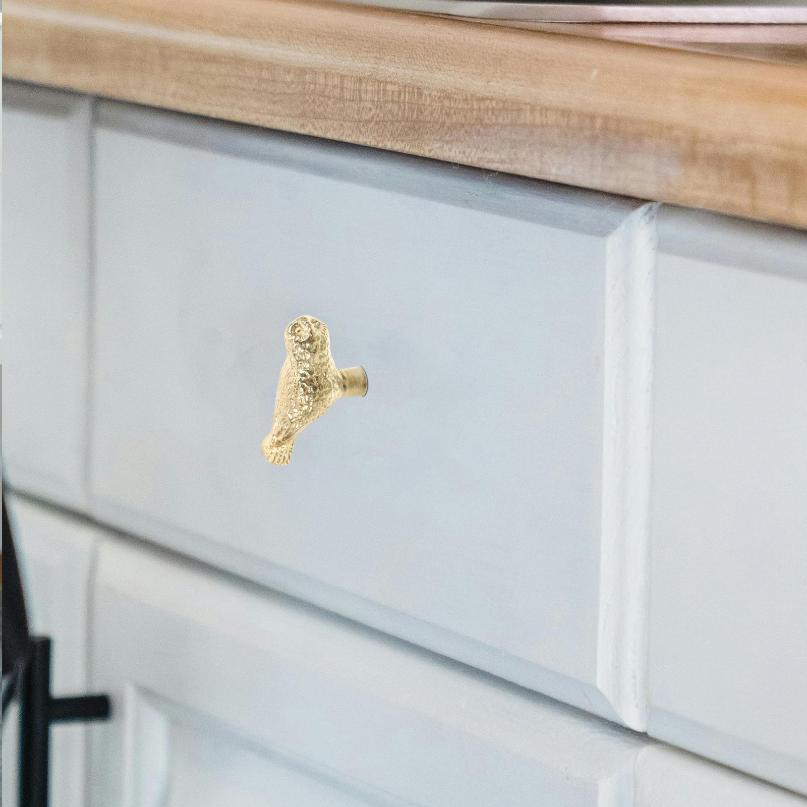真鍮製フクロウ型キャビネット取っ手2個セット、ヴィンテージ装 - Unique Furniture Hardware Pulls のレビューと価格