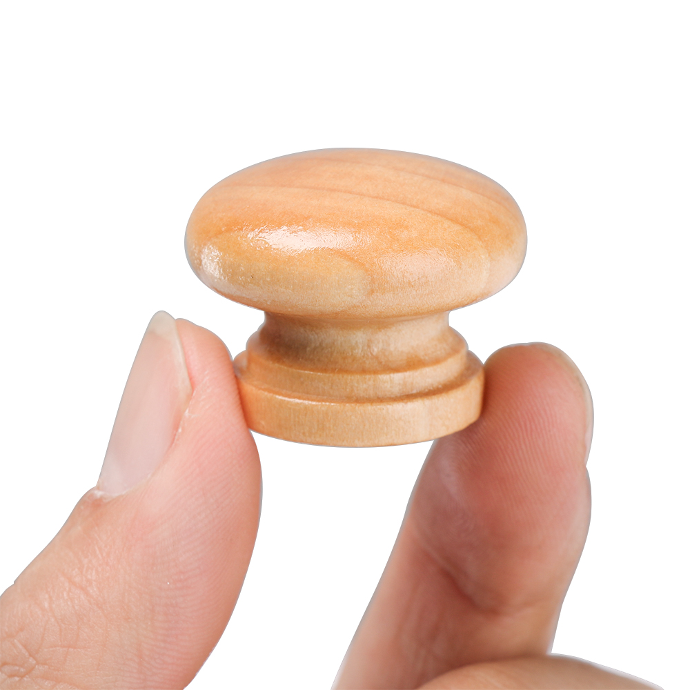 10 ピース/ロット丸型天然木製引き出しノブワードローブプル - Furniture Hardware Drawer Pulls のレビューと価格