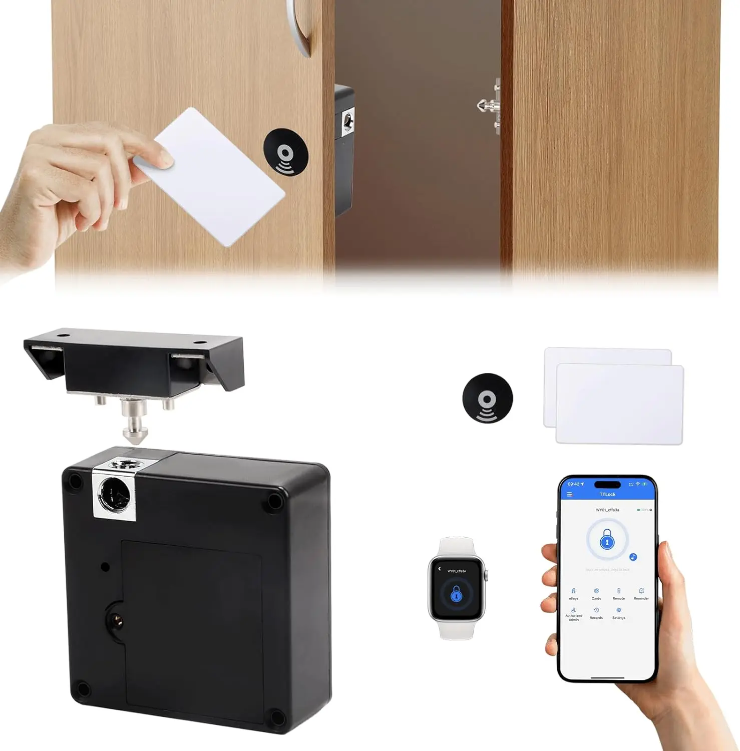 携帯電話NFCスマートロッカー電子錠RFID13.56mhz - Furniture Hardware Latch のレビューと価格