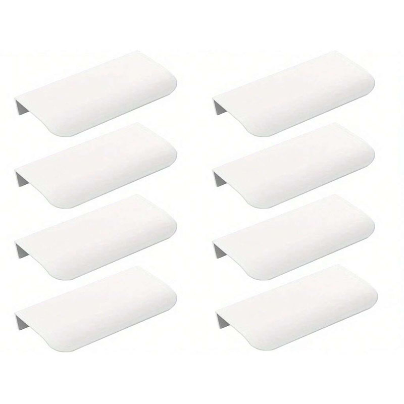 8個パック フィンガープル、金属製隠し引き出しハンドル、モダ - Furniture Hardware Drawer Pulls のレビューと価格