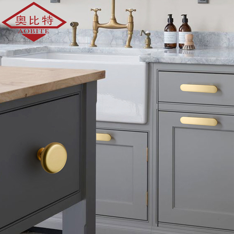 AOB ゴールドキッチンキャビネット収納ドアハンドルブラック - Furniture Hardware Items のレビューと価格