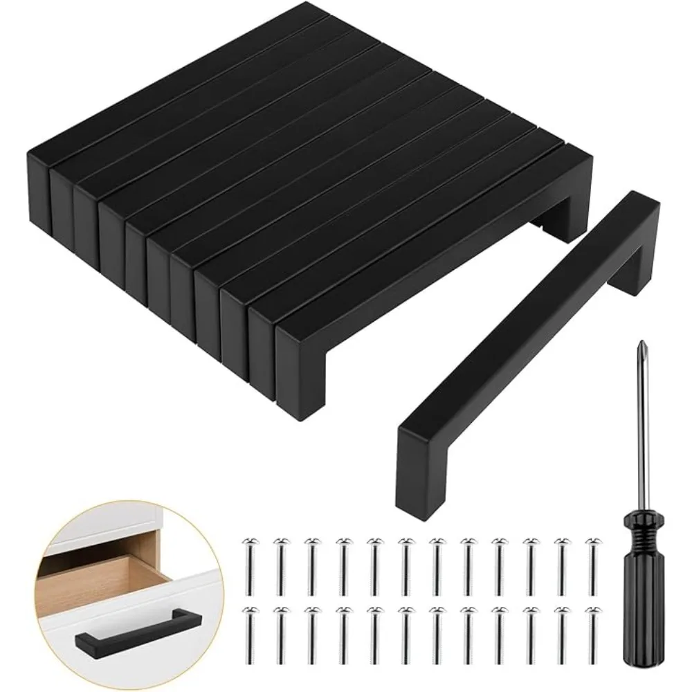 6/18個入り ステンレス製 正方形 家具金物 キャビネット - Furniture Hardware Drawer Pulls のレビューと価格