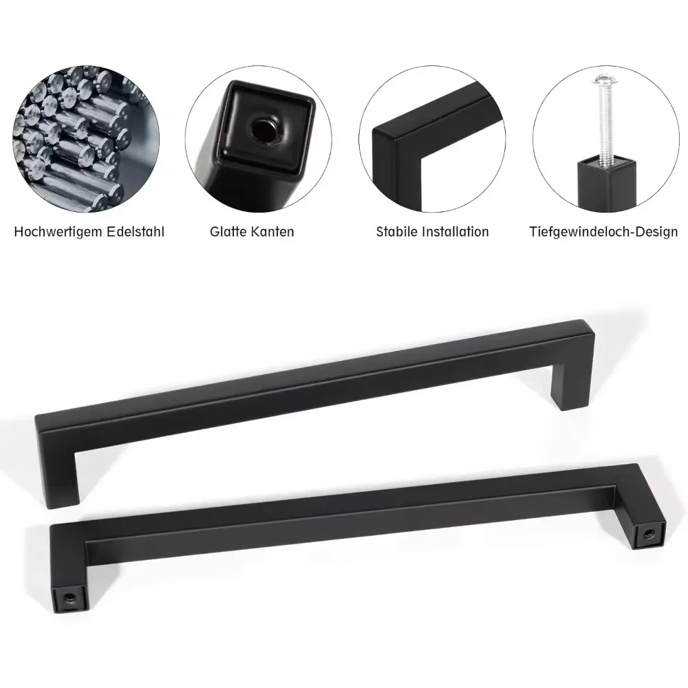 6/18個入り ステンレス製 正方形 家具金物 キャビネット - Furniture Hardware Drawer Pulls のレビューと価格