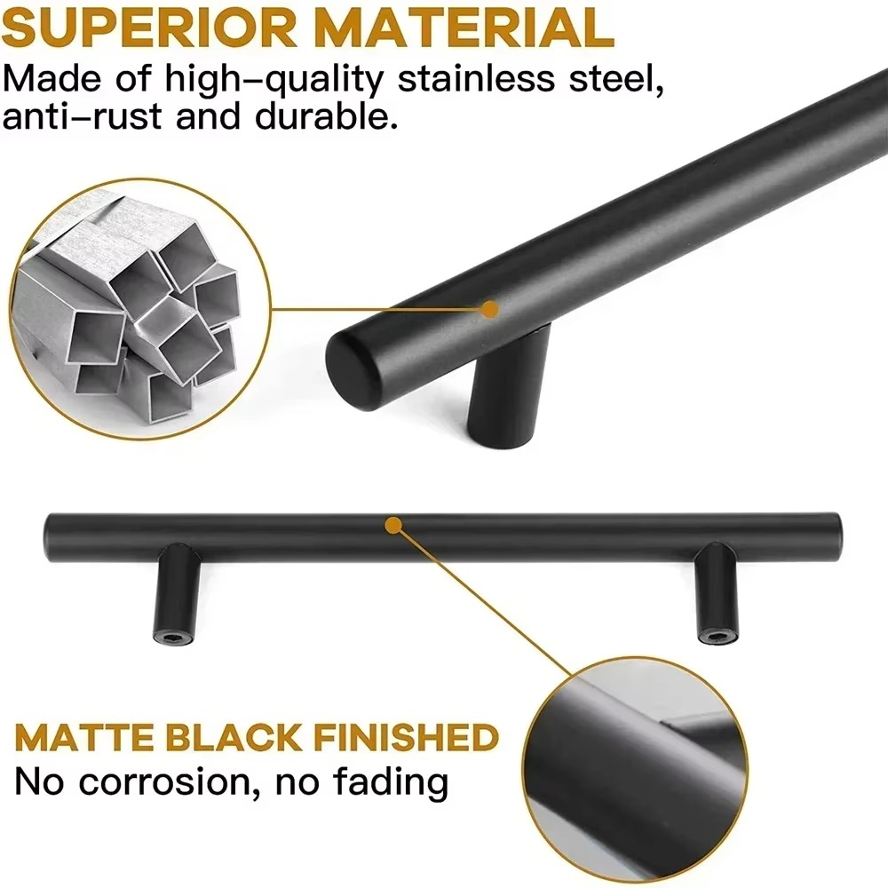 20 個キャビネット取手マットブラックステンレス鋼ドレッサー - Furniture Hardware Drawer Pulls のレビューと価格