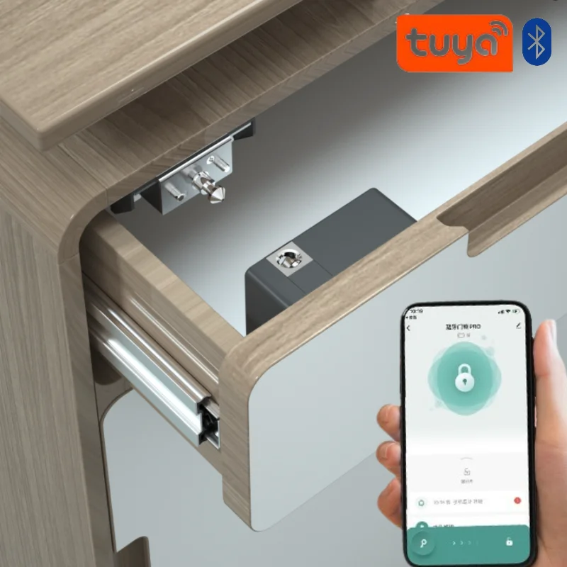 Tuya スマートキャビネットドアロックキーレス不可視電子ロ - Furniture Hardware Latch のレビューと価格