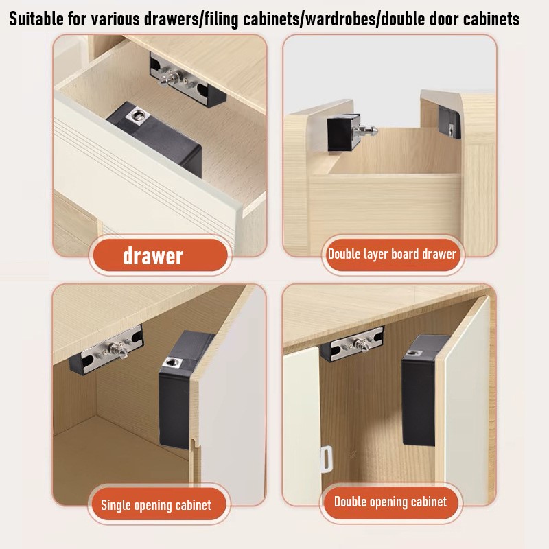 Tuya スマートキャビネットドアロックキーレス不可視電子ロ - Furniture Hardware Latch のレビューと価格