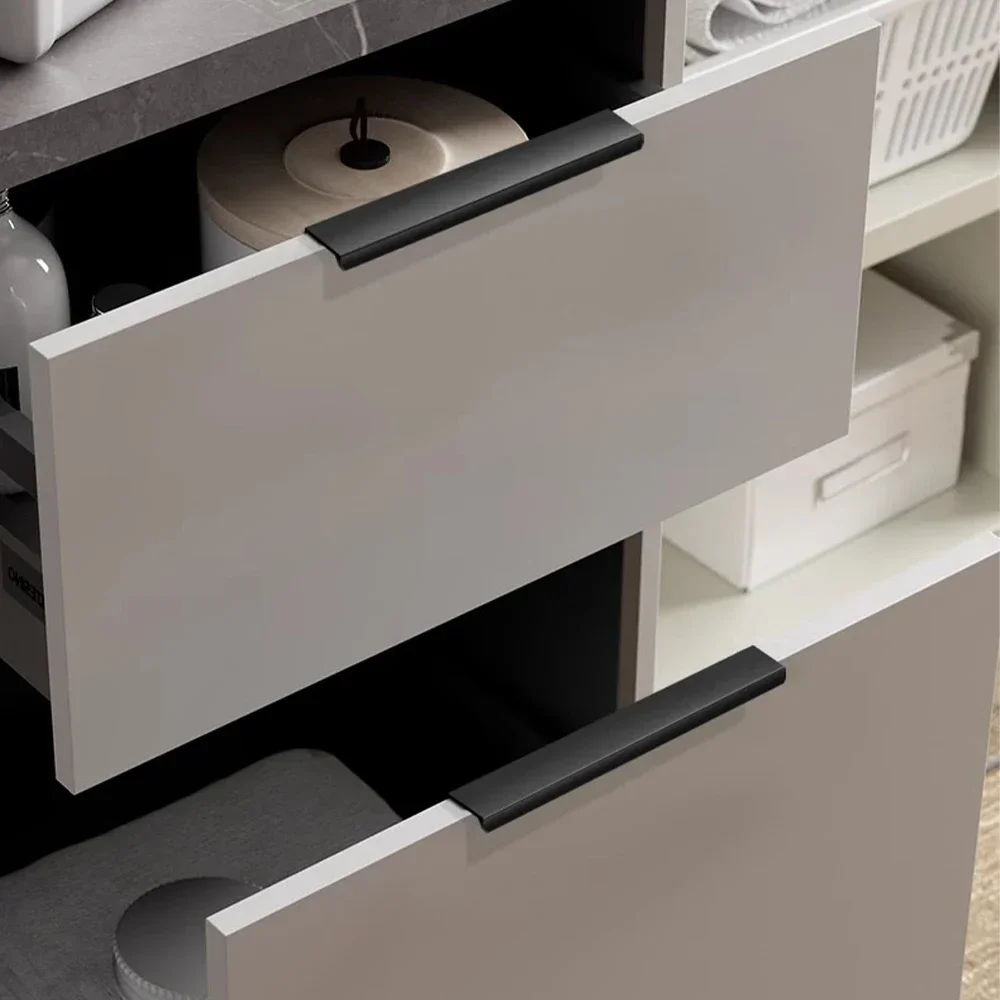 隠し家具ハンドルマットブラックゴールドシルバーキッチンキャビ - Furniture Hardware Drawer Pulls のレビューと価格